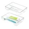 mDesign Plastic Toothbrush Holder, Bathroom Drawer Storage Bin, 2 Pack